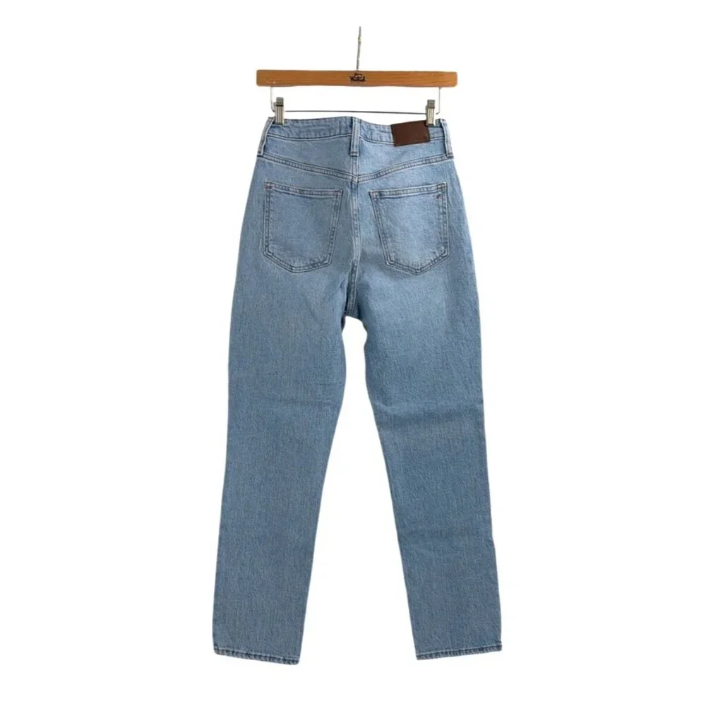 Madewell Womens 25 The Curvy Perfect Vintage Jeans Light Wash Denim Straight Leg - Picture 2 of 8